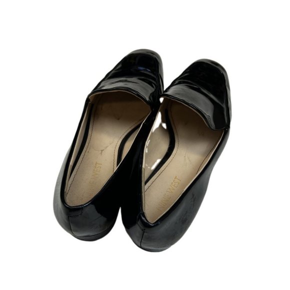 NINE WEST Shiny Black Loafer Shoes (Size 7) - Picture 3 of 5